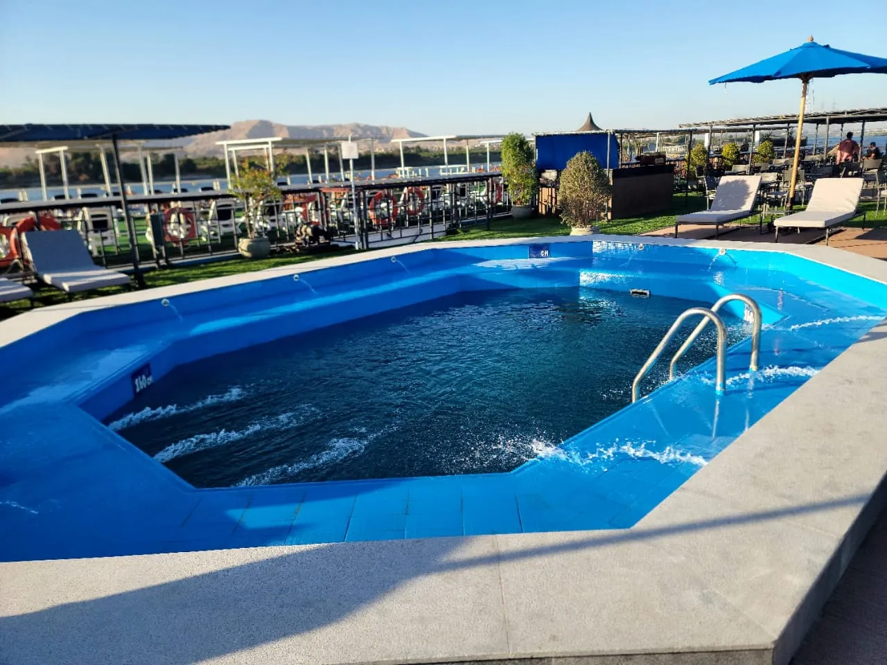 Sun deck of the Royal Elite Nile cruise